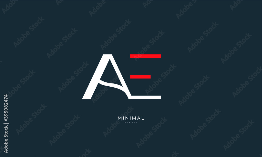 Alphabet letter icon logo AE Alphabet letter icon logo AE