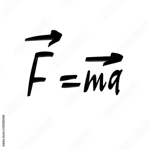 The relationship between force, mass and acceleration of the body is F = ma. expresses Newton's second law.