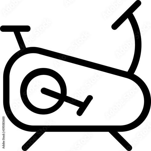 

Stationary Cycle Vector Line Icon
