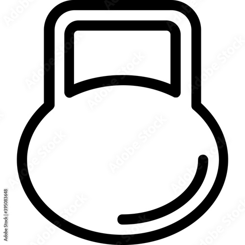 
Kettlebell Ball Vector Line Icon
