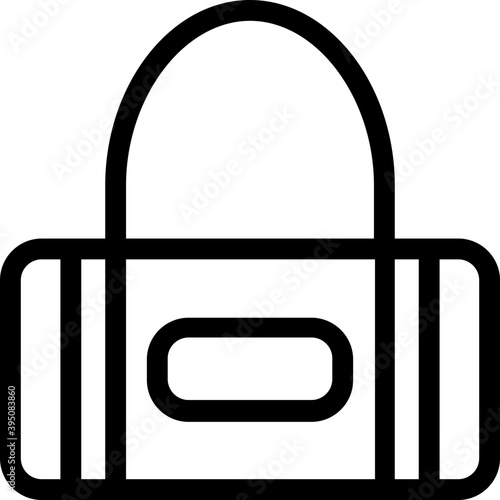 
Duffle Bag Vector Line Icon 
