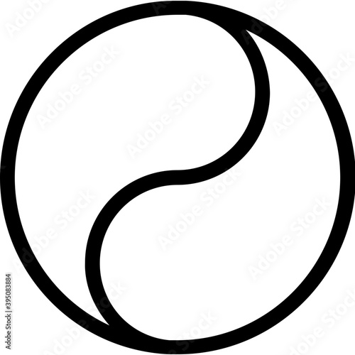 
Yin Yang Vector Line Icon
