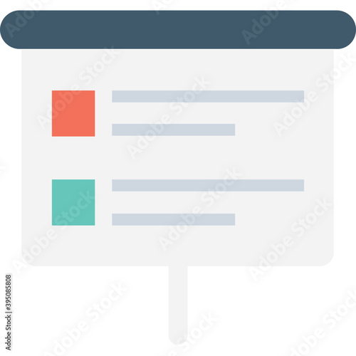 
Presentation Flat Vector Icon 
