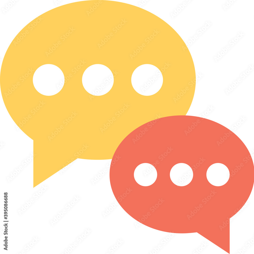 Fototapeta premium Chatting Flat Vector Icon 