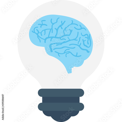
Creative Mind Flat Vector Icon
