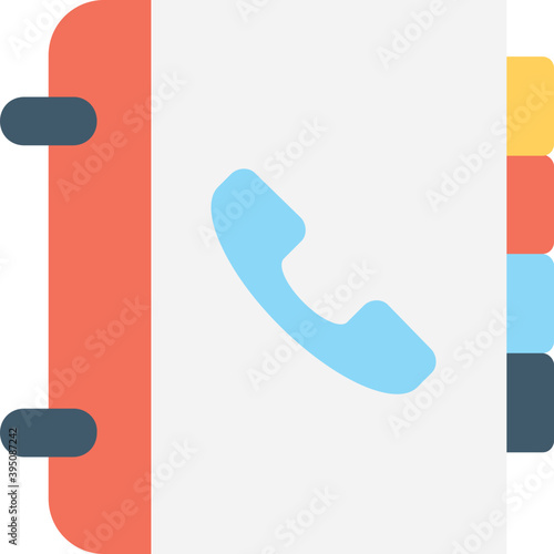 
Phone Book Flat Vector Icon
