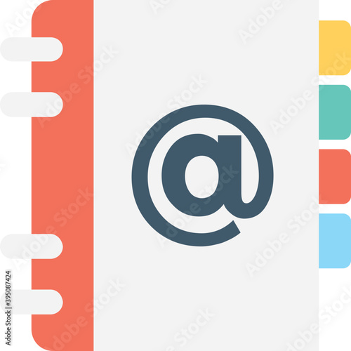 

Phone Book Flat Vector Icon
