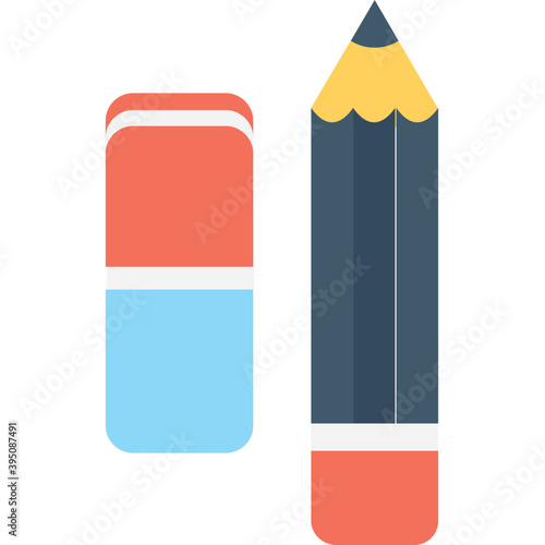  Stationery Flat Vector Icon 