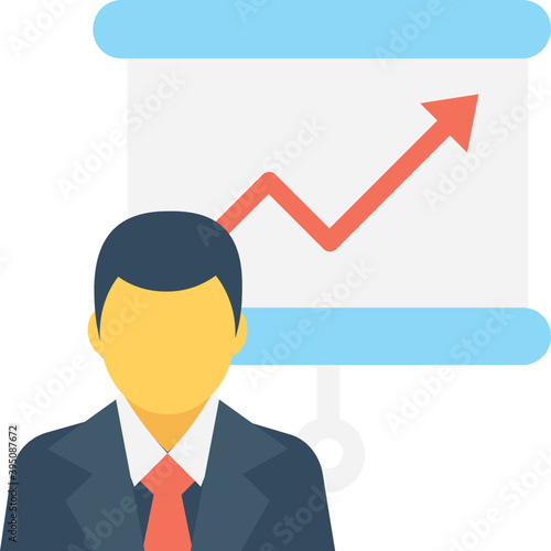 
Presentation Flat Vector Icon 
