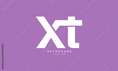 Alphabet letters Initials Monogram logo XT, TX, X and T
