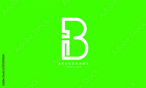 Alphabet letters Initials Monogram logo BI, IB, B and I
