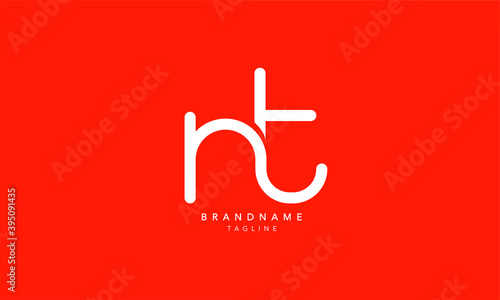 Alphabet letters Initials Monogram logo NT, TN, N and T