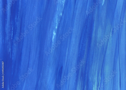 blue paint raster background. yellow brash strokes texture photo