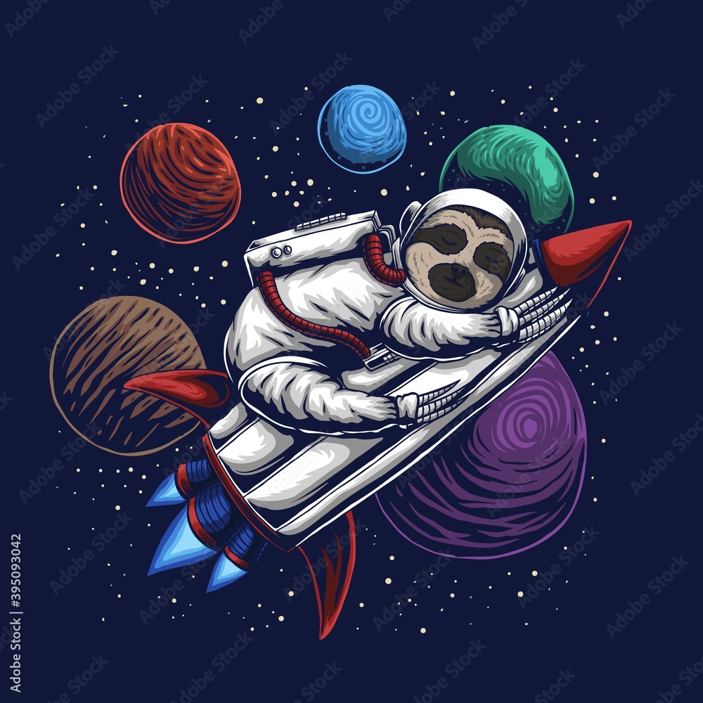 Fototapeta premium Sloth astronaut