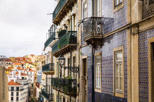 colorful buildings in the capital of Portugal Lisbon Lisboa