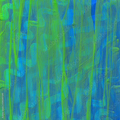 green paint raster background. green brash strokes texture