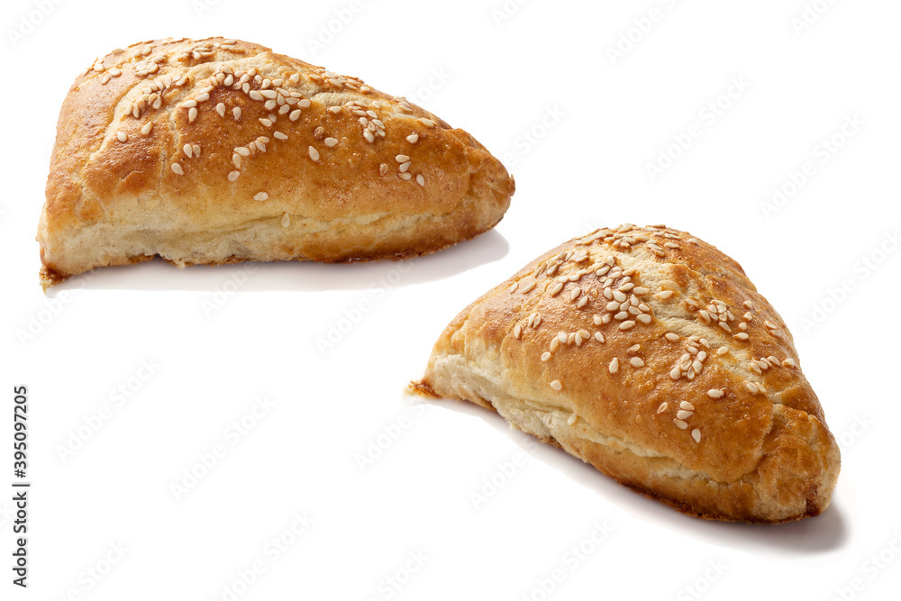 Uzbek samsa on a transparent background with a shadow Uzbek samsa on a transparent background with a shadow