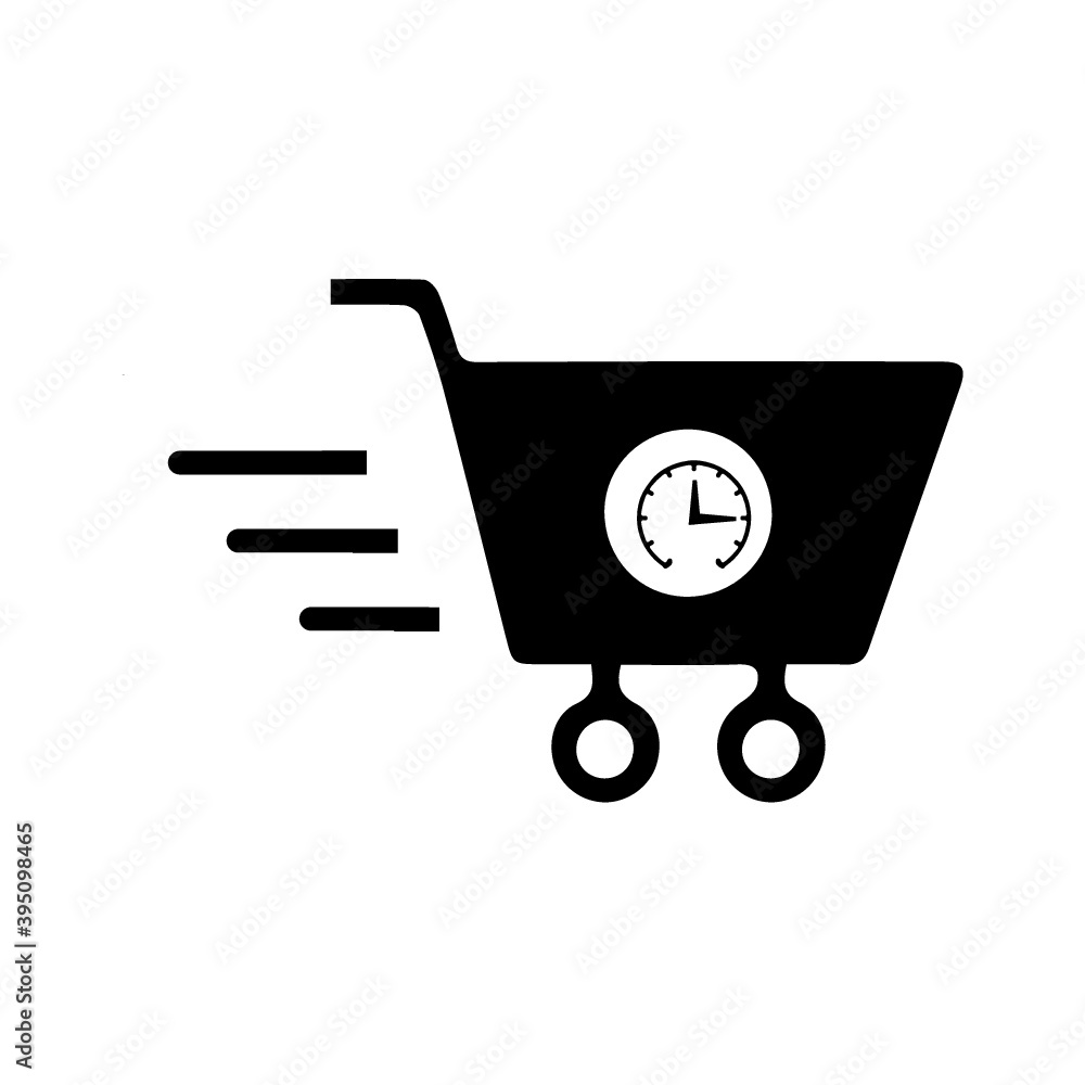 Shopping Cart icon (flat design with long shadows) Shopping Cart icon (flat design with long shadows)