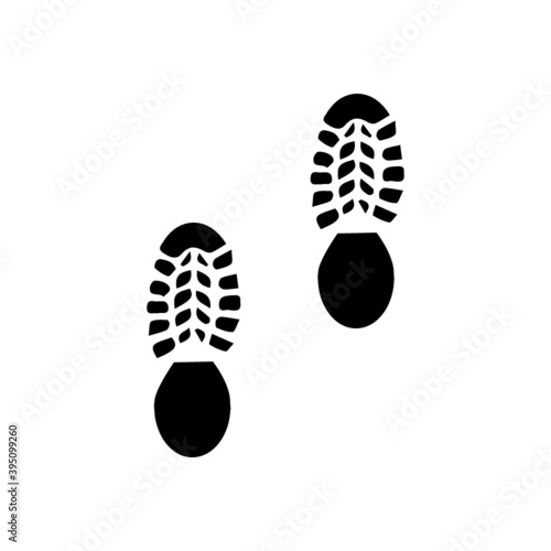 Foot print icon isolated on white background. Vector art.