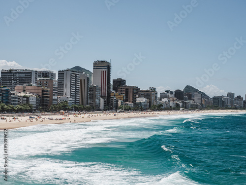 Photo of the beautiful and magical city of Rio de Janeiro and its famous places. Urban landscape. Concept of leisure and travel