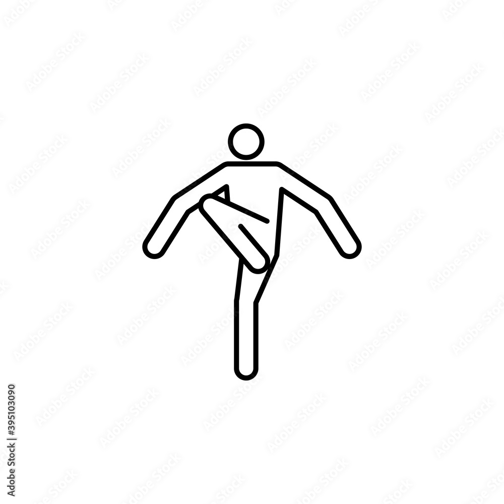 Fototapeta premium kekomi, karate line icon. Signs and symbols can be used for web, logo, mobile app, UI, UX
