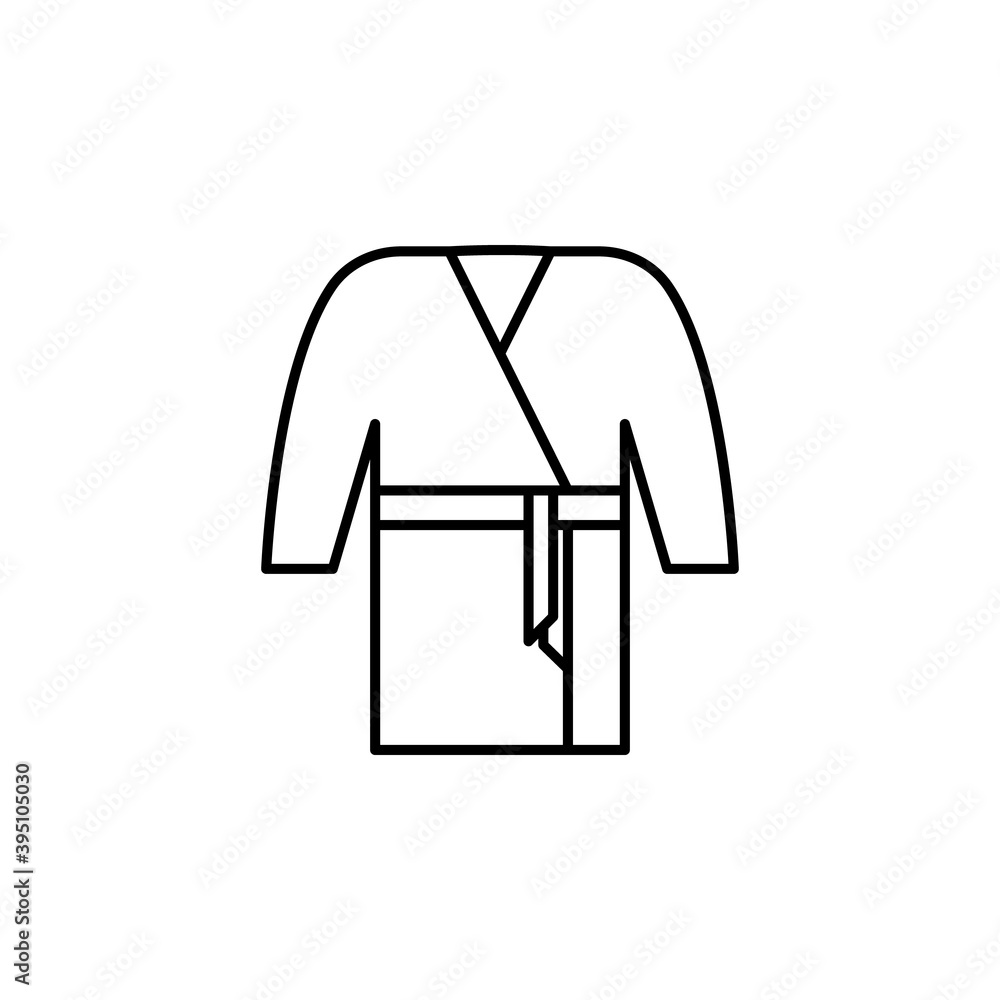 kimono, karate line icon. Signs and symbols can be used for web, logo, mobile app, UI, UX kimono, karate line icon. Signs and symbols can be used for web, logo, mobile app, UI, UX