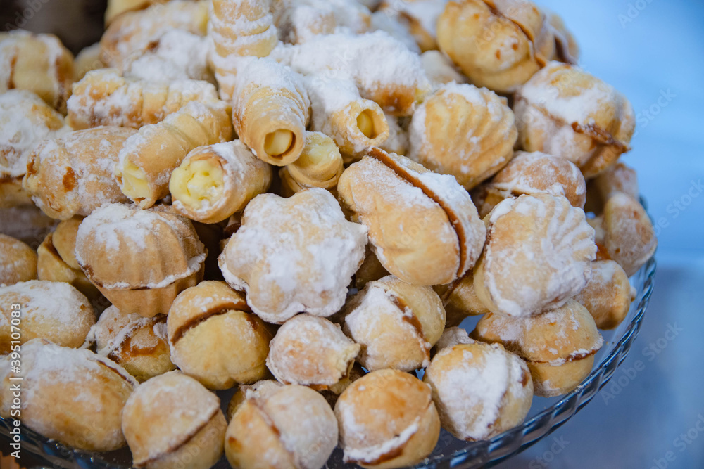 Christmas holiday homemade cookies in a glass plate
Christmas holiday homemade cookies in a glass plate