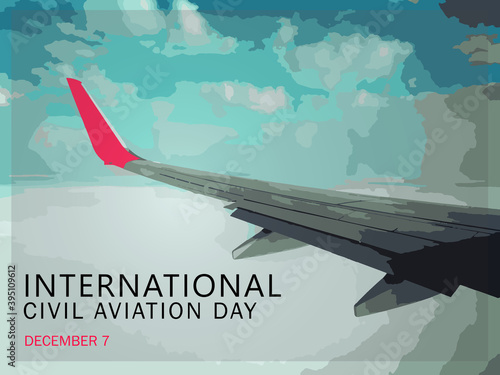 International Civil Aviation Day. Sivil Havacilik Gunu. Vector Illustration.