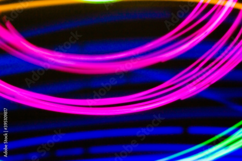 Defocused digital background with Christmas lights. Space for text