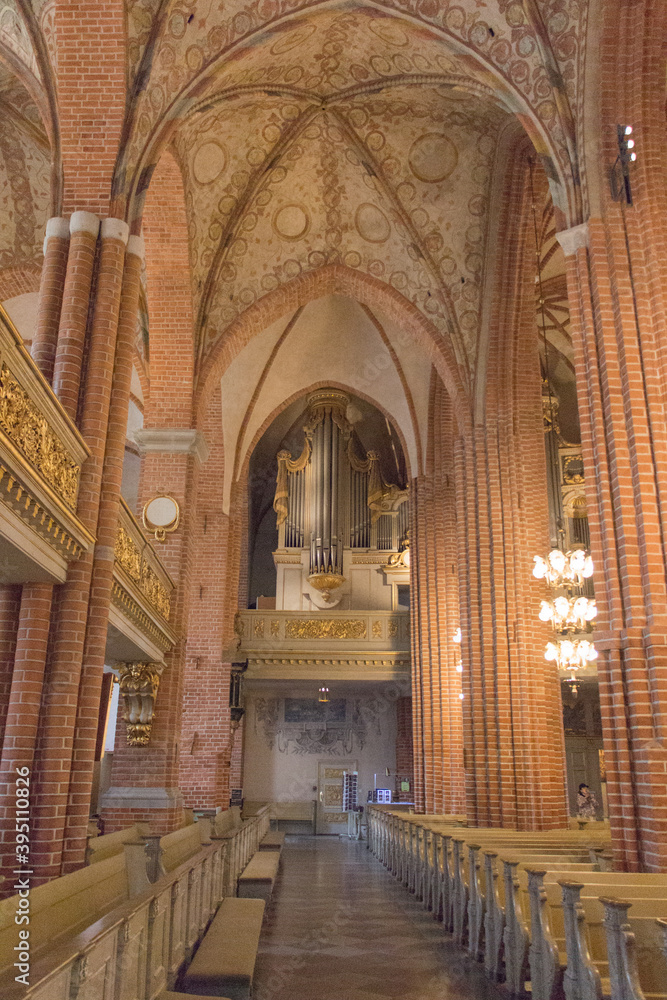 Interior of Saint Nicholas Church or Storkyrkan, Stockholm, Sweden.