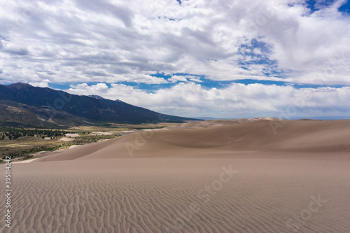 Mountains in background at Great Sand Dunes