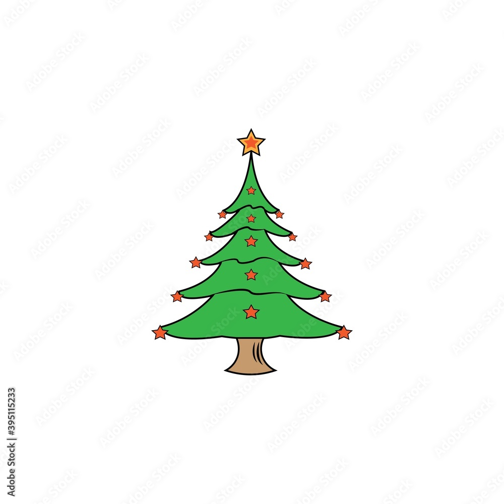 Christmas tree logo icon