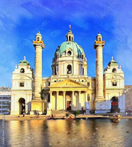 Canvas Print View of St