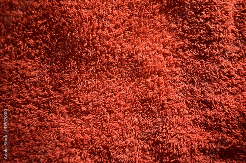 Red towel close up.