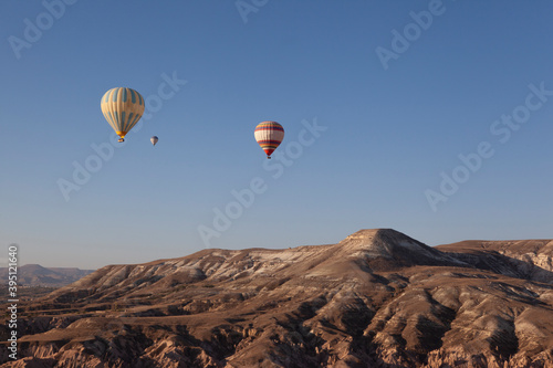 Balloons in the sky of Cappadocia, Turkey. 