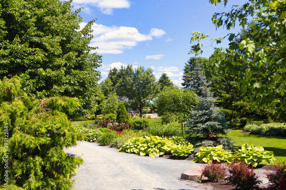Lovely Garden at Rouyn ( Quebec ) With Footpath