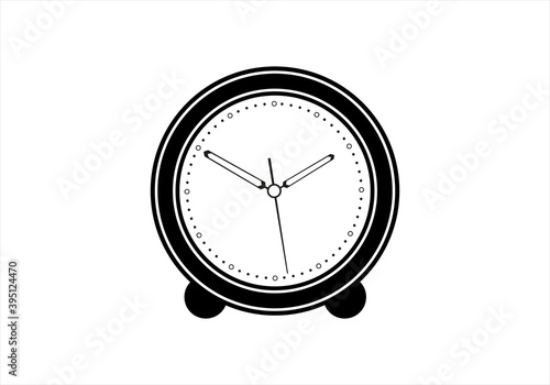 Clock icons in black color, white background. Time icon. Vector