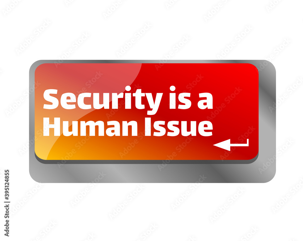 Security is a human issue . Close up of keyboard, enter computer key. Security is a human issue . Close up of keyboard, enter computer key.