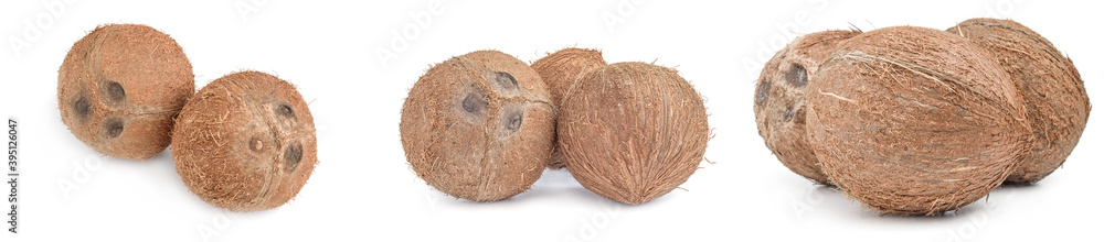 Set of coconut isolated on a white background Set of coconut isolated on a white background