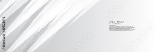 Grey white abstract background geometry shine and layer element vector for presentation design. Vector illustration design for corporate business presentation, banner, cover, web, flyer, card, poster