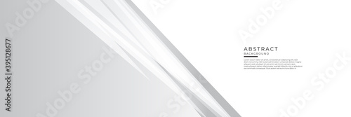 White grey silver abstract banner background. Vector illustration design for corporate business presentation, banner, cover, web, flyer, card, poster, game, texture, slide, magazine, and powerpoint. 