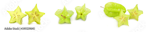 Group of carambola isolated on a white background photo