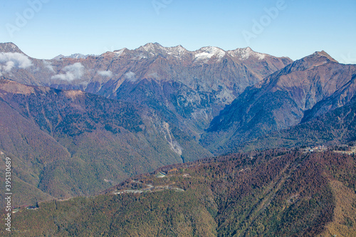 Caucasian Mountains on Krasnaya Polyana in Krasnodar Territory, Russia