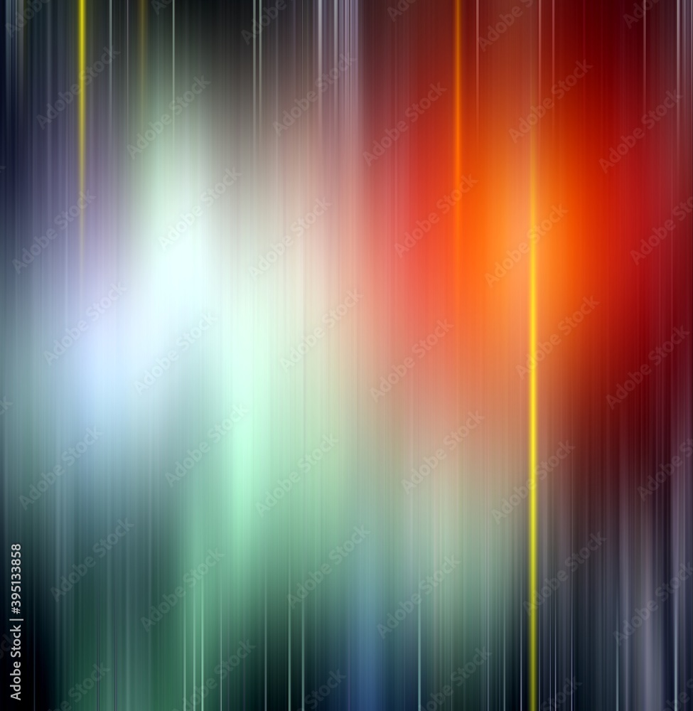 Silver red white lights, abstract background with rainbow
