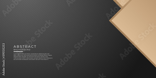 Black gold brown abstract presentation background. Vector illustration design for corporate business presentation, banner, cover, web, flyer, card, poster, game, texture, slide, magazine, and ppt