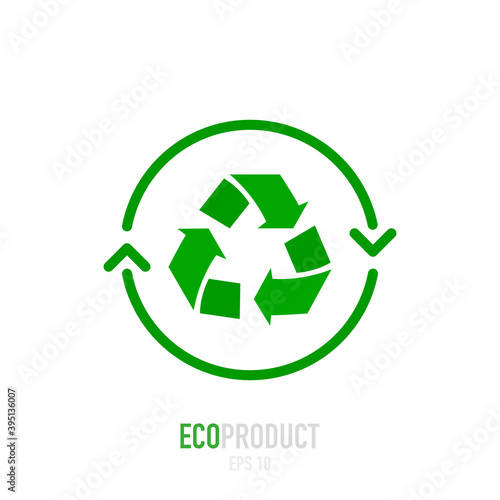 Different colored recycle waste bins vector illustration, Waste types segregation recycling.