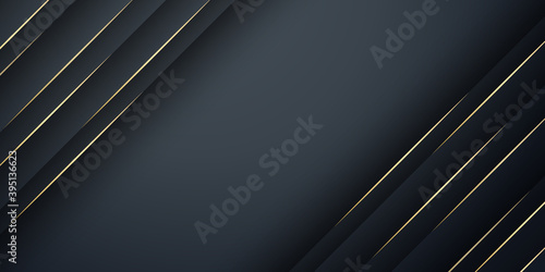 Black and gold abstract background. Vector illustration design for corporate business presentation, banner, cover, web, flyer, card, poster, game, texture, slide, magazine, and powerpoint.