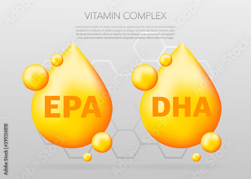 Shiny fish oil nutrition epa and dha for good health.