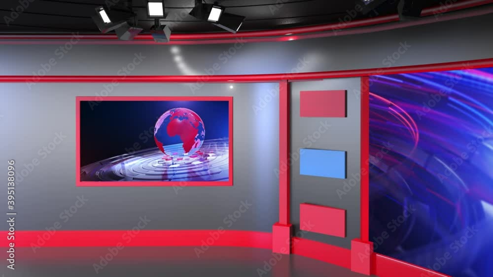 3D Virtual TV Studio News, Backdrop For TV Shows .TV On Wall.3D Virtual News Studio Background, Loop 3D Virtual TV Studio News, Backdrop For TV Shows .TV On Wall.3D Virtual News Studio Background, Loop