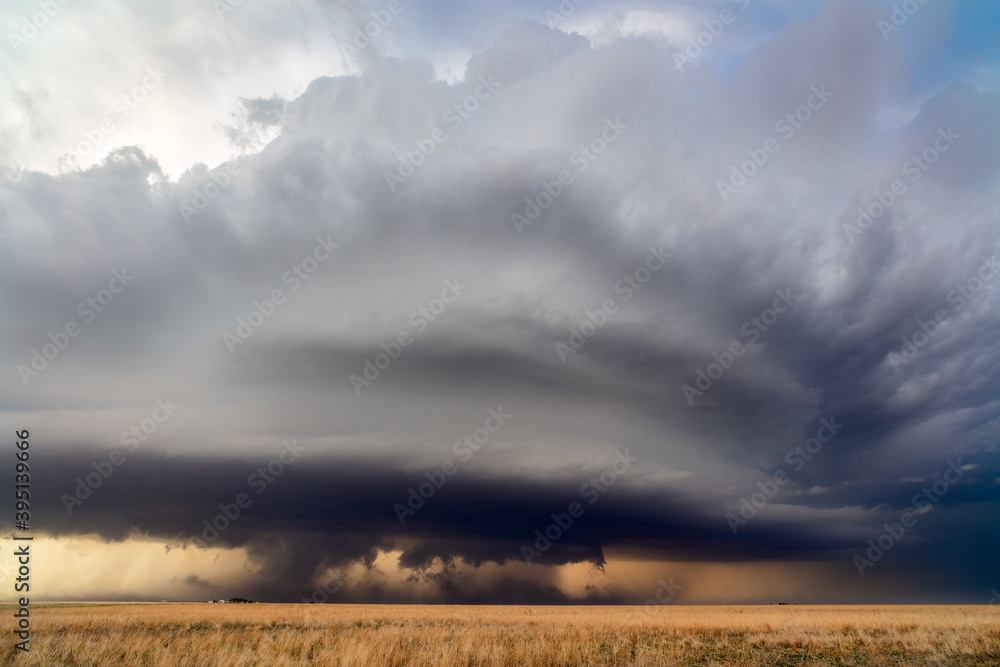 Supercell storm with dramatic clouds Supercell storm with dramatic clouds